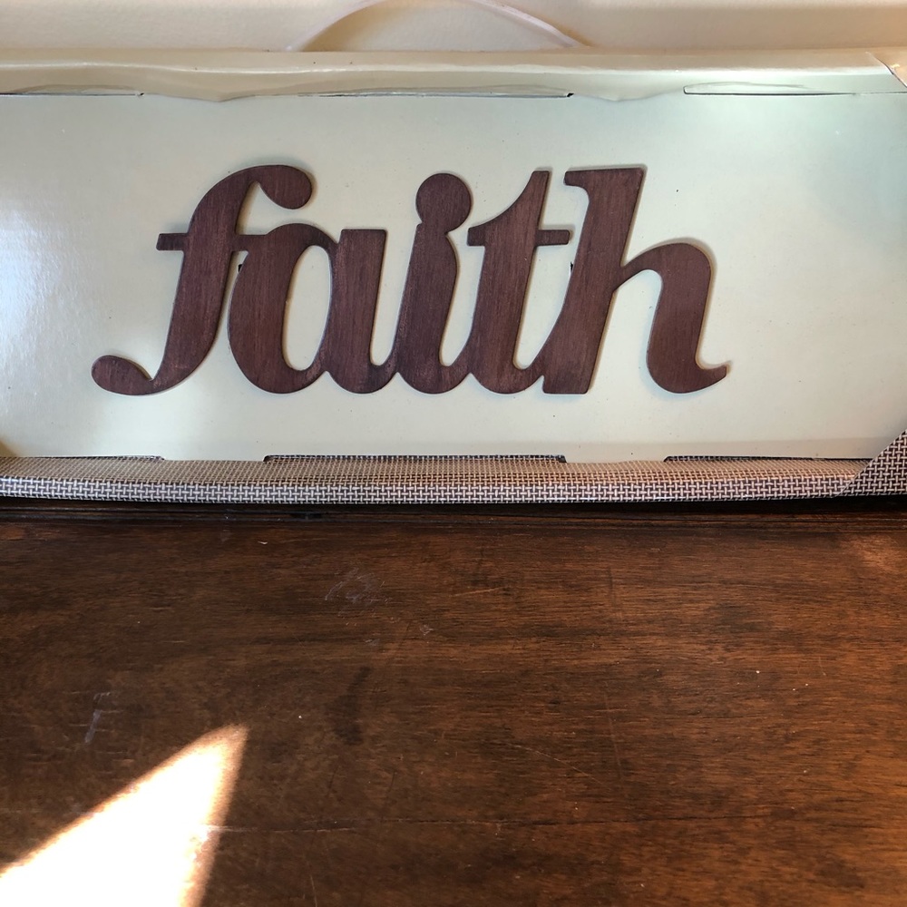 🍂Faith metal copper sign 🍂